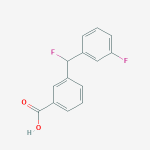 Chemical structure of 3-(Fluoro(3-fluorophenyl)methyl)benzoic acid