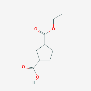 Chemical structure of 3-(Ethoxycarbonyl)cyclopentanecarboxylic acid