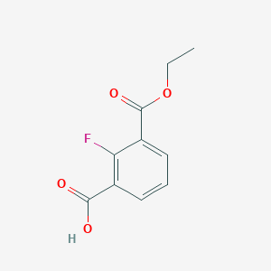 Chemical structure of 3-(Ethoxycarbonyl)-2-fluorobenzoic acid
