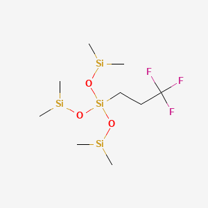 Chemical structure of 3-(DIMETHYLSILOXY)-1,1,5,5-TETRAMETHYL-3-(3,3,3-TRIFLUOROPROPYL) TRISILOXANE