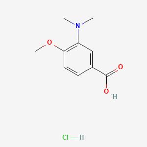 Chemical structure of 3-(dimethylamino)-4-methoxybenzoicacidhydrochloride
