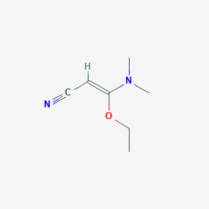Chemical structure of 3-Dimethylamino-3-ethoxyacrylonitril