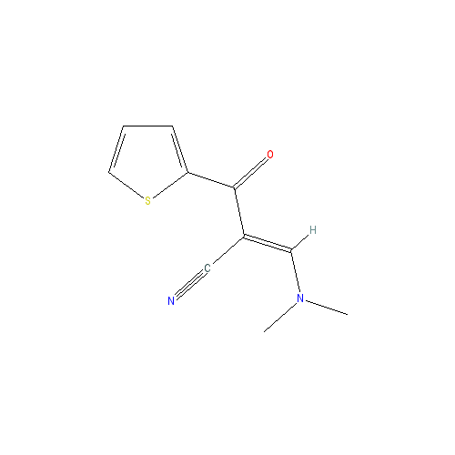 Chemical structure of 3-(Dimethylamino)-2-(thiophene-2-carbonyl)acrylonitrile