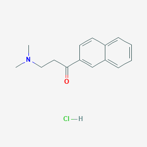 Chemical structure of 3-(dimethylamino)-1-naphthalen-2-ylpropan-1-one,hydrochloride