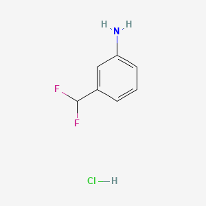 Chemical structure of 3-(Difluoromethyl)Aniline Hydrochloride
