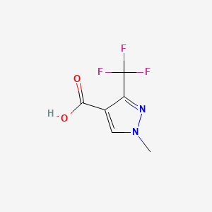 Chemical structure of 3-(Difluoromethyl)-5-fluoro-1-methyl-1H-pyrazole-4-carboxylic acid