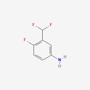 Chemical structure of 3-(Difluoromethyl)-4-fluoroaniline