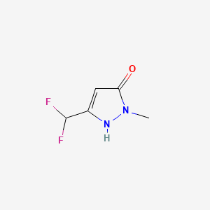 Chemical structure of 3-(Difluoromethyl)-1-methyl-1H-pyrazol-5-ol