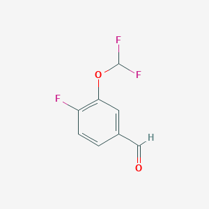 Chemical structure of 3-(Difluoromethoxy)-4-fluorobenzaldehyde