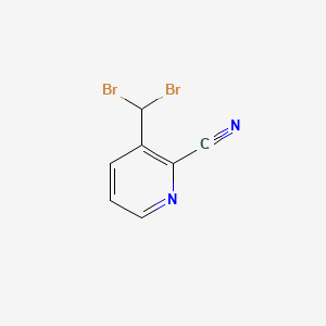 Chemical structure of 3-(Dibromomethyl)picolinonitrile