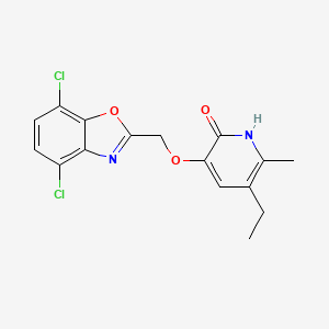 Chemical structure of 3-(Cyclopropylmethoxy)-N-(3,5-dichloropyridin-4-yl)-4-hydroxybenzamide