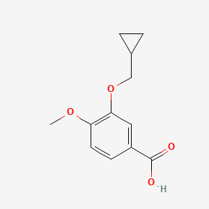 Chemical structure of 3-(Cyclopropylmethoxy)-4-Methoxybenzoic Acid