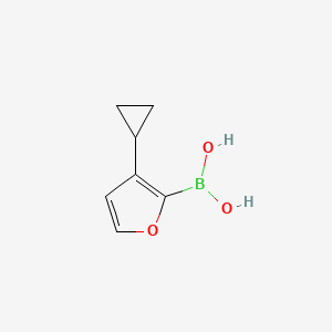 Chemical structure of 3-(Cyclopropyl)furan-2-boronic acid