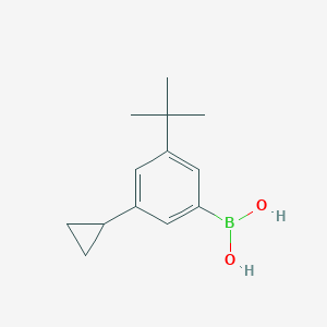 Chemical structure of 3-(Cyclopropyl)-5-(tert-butyl)phenylboronic acid