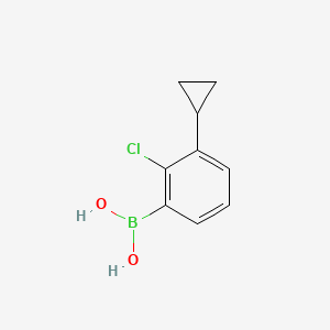 Chemical structure of (2-Chloro-3-cyclopropylphenyl)boronic acid