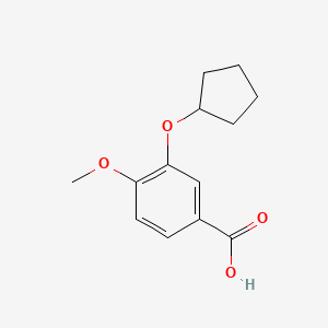 Chemical structure of 3-Cyclopentyloxy-4-methoxybenzoic acid