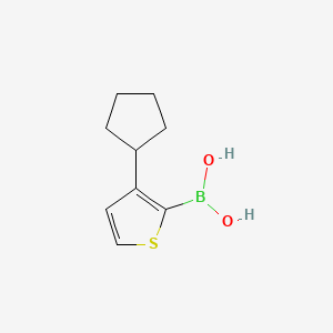 Chemical structure of 3-(Cyclopentyl)thiophene-2-boronic acid