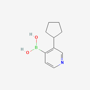 Chemical structure of 3-(Cyclopentyl)pyridine-4-boronic acid