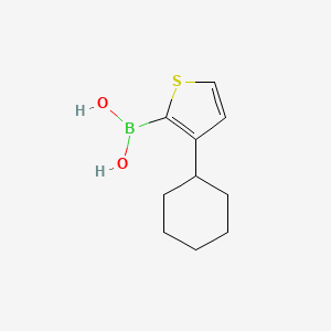 Chemical structure of 3-(Cyclohexyl)thiophene-2-boronic acid