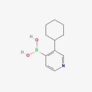 Chemical structure of 3-(Cyclohexyl)pyridine-4-boronic acid