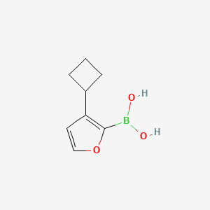 Chemical structure of 3-(Cyclobutyl)furan-2-boronic acid