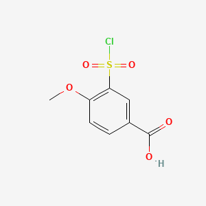 Chemical structure of 3-(Chlorosulfonyl)-4-methoxybenzoic acid