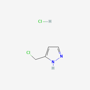 Chemical structure of 3-(Chloromethyl)pyrazole Hydrochloride