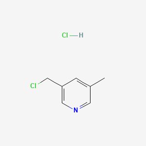 Chemical structure of 3-(chloromethyl)-5-methylpyridine hydrochloride