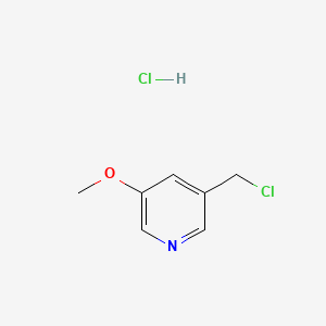 Chemical structure of 3-(Chloromethyl)-5-methoxypyridine hydrochloride