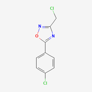 Chemical structure of 3-(Chloromethyl)-5-(4-chlorophenyl)-1,2,4-oxadiazole