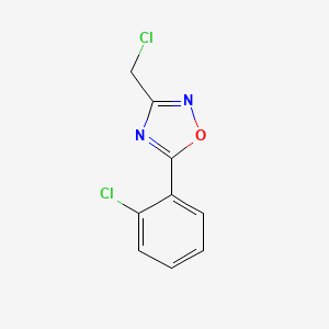 Chemical structure of 3-(chloromethyl)-5-(2-chlorophenyl)-1,2,4-oxadiazole