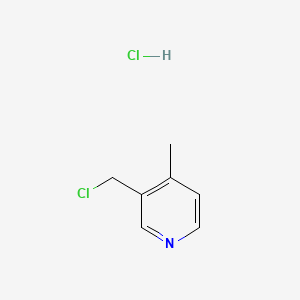Chemical structure of 3-(Chloromethyl)-4-methylpyridine hydrochloride