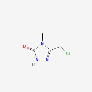 Chemical structure of 3-(Chloromethyl)-4-methyl-1H-1,2,4-triazol-5(4H)-one