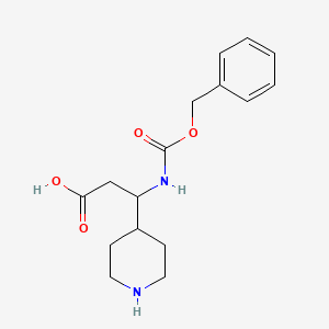 Chemical structure of 3-(Cbz-amino)-3-(4-piperidyl)propionic Acid