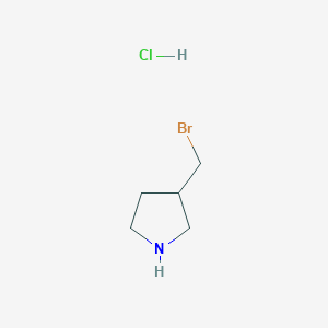 Chemical structure of 3-(Bromomethyl)pyrrolidine hydrochloride