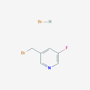Chemical structure of 3-(Bromomethyl)-5-fluoropyridine hydrobromide