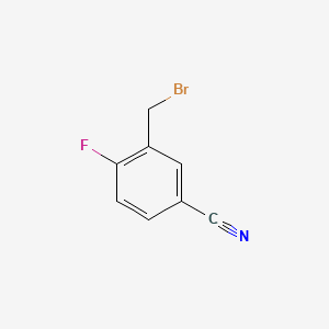 Chemical structure of 3-(Bromomethyl)-4-fluorobenzonitrile