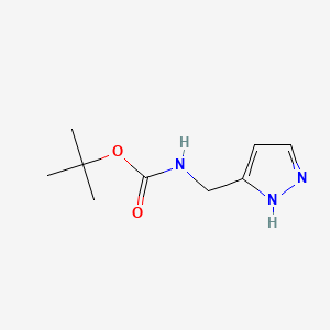 Chemical structure of 3-(Boc-aminomethyl)pyrazole