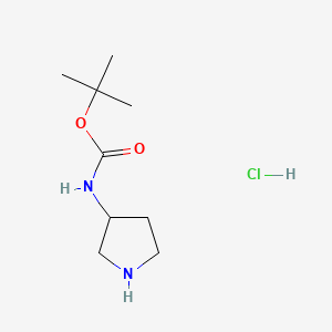 Chemical structure of 3-(Boc-amino)pyrrolidine Hydrochloride