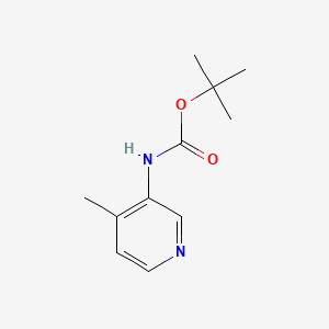 Chemical structure of 3-(BOC-AMINO)-4-PICOLINE
