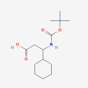 Chemical structure of 3-(Boc-amino)-3-cyclohexylpropionic Acid