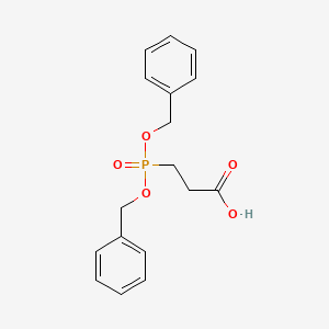 Chemical structure of 3-(Bis(benzyloxy)phosphoryl)propanoic acid