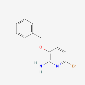 Chemical structure of 3-(benzyloxy)-6-bromopyridin-2-amine