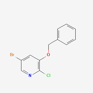 Chemical structure of 3-(Benzyloxy)-5-bromo-2-chloropyridine