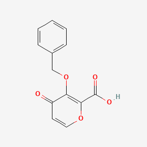 Chemical structure of 3-(Benzyloxy)-4-oxo-4H-pyran-2-carboxylic acid