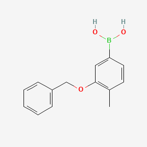 Chemical structure of 3-(Benzyloxy)-4-methylphenylboronic acid