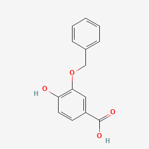 Chemical structure of 3-(benzyloxy)-4-hydroxybenzoic acid