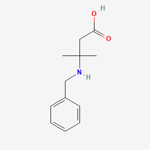 Chemical structure of 3-(Benzylamino)-3-methylbutanoic Acid