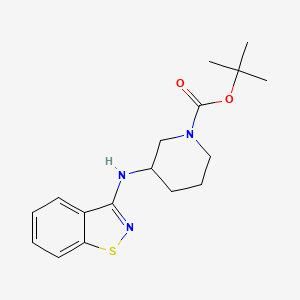 Chemical structure of 3-(Benzo[d]isothiazol-3-ylaMino)-piperidine-1-carboxylic acid tert-butyl ester