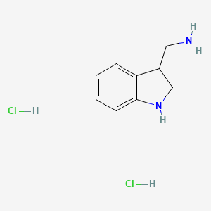 Chemical structure of 3-(Aminomethyl)indoline Dihydrochloride